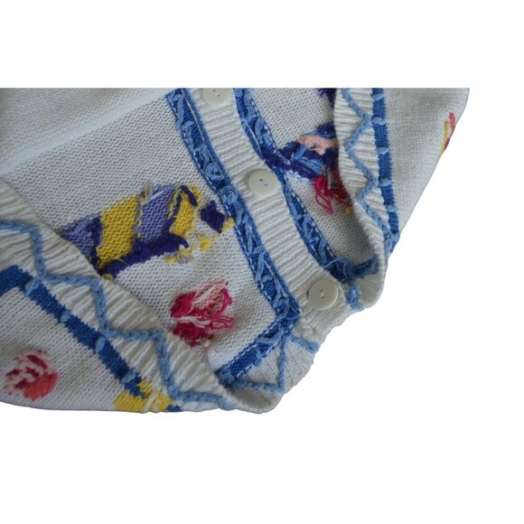 Vintage 80s Casual Corner Summer Beach Themed Knit Sweater Womens Size Large - Picture 10 of 12